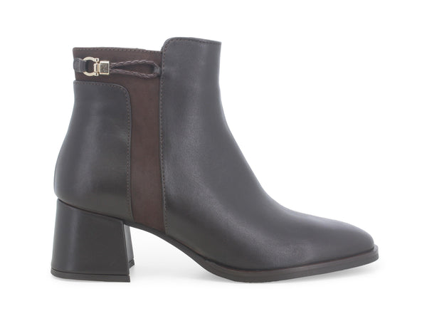 Melluso Tronchetti Invernali Eleganti Tacco Medio Tomaia Pelle Marrone K37108-228143